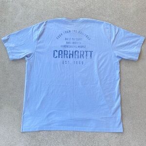 Carhartt Loose Fit Men’s 2XL Logo Pocket T-Shirt Short Sleeve Railroad Spellout